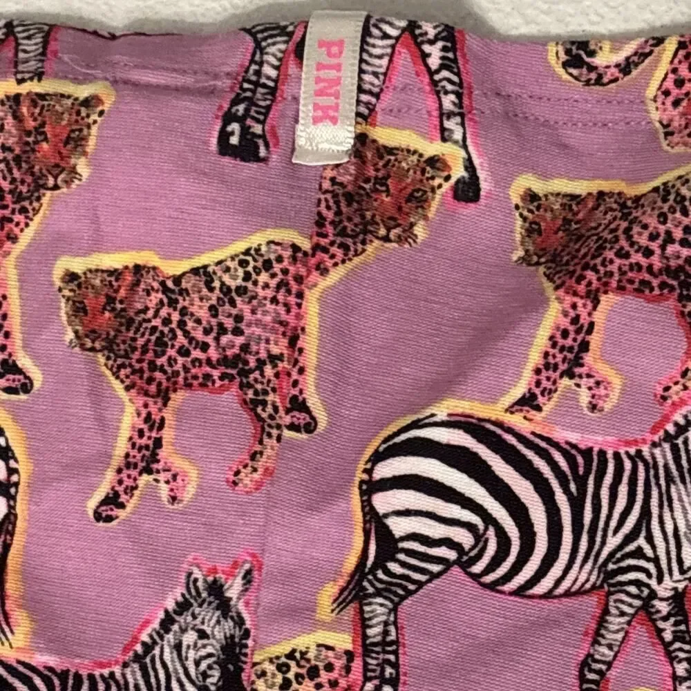 VTG. Victoria’s Secret Pink extra low rise hipster Panty zebra and cheetah LG.